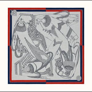 Hermès Zouaves et Dragons Cashmere & Silk Shawl